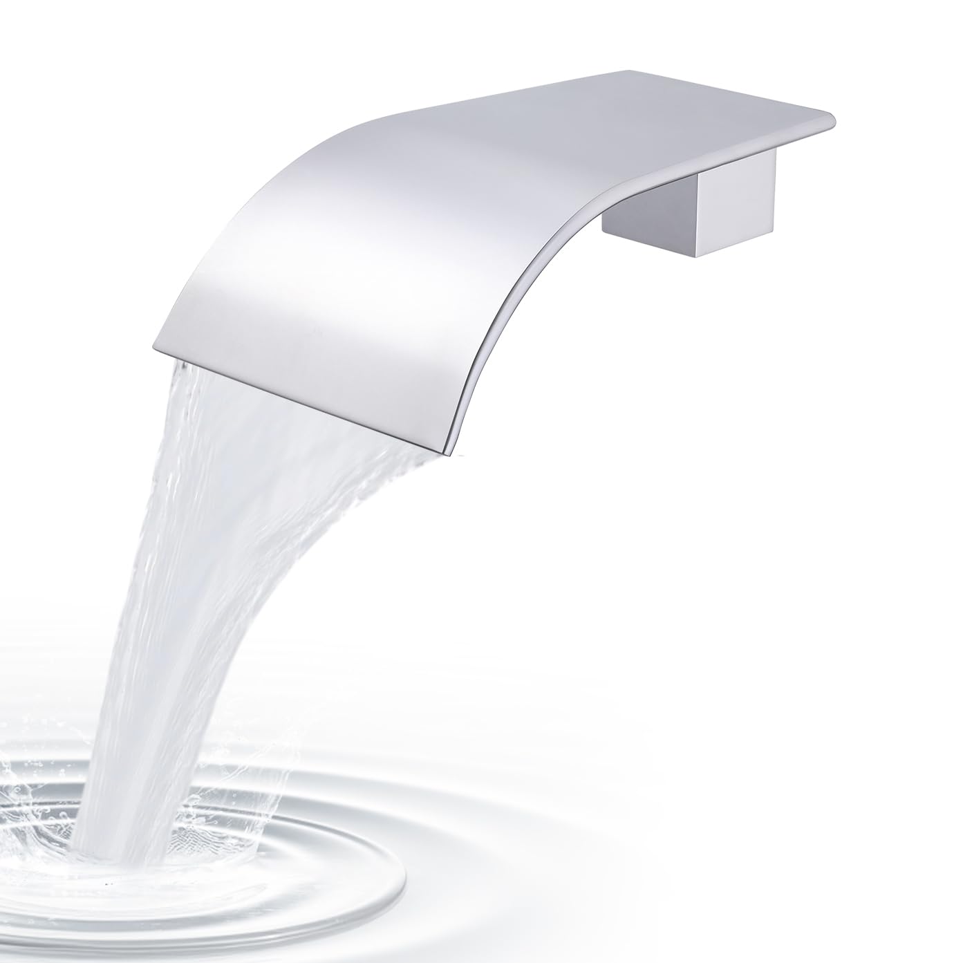 Bec cascade chromé pour baignoire à haut débit