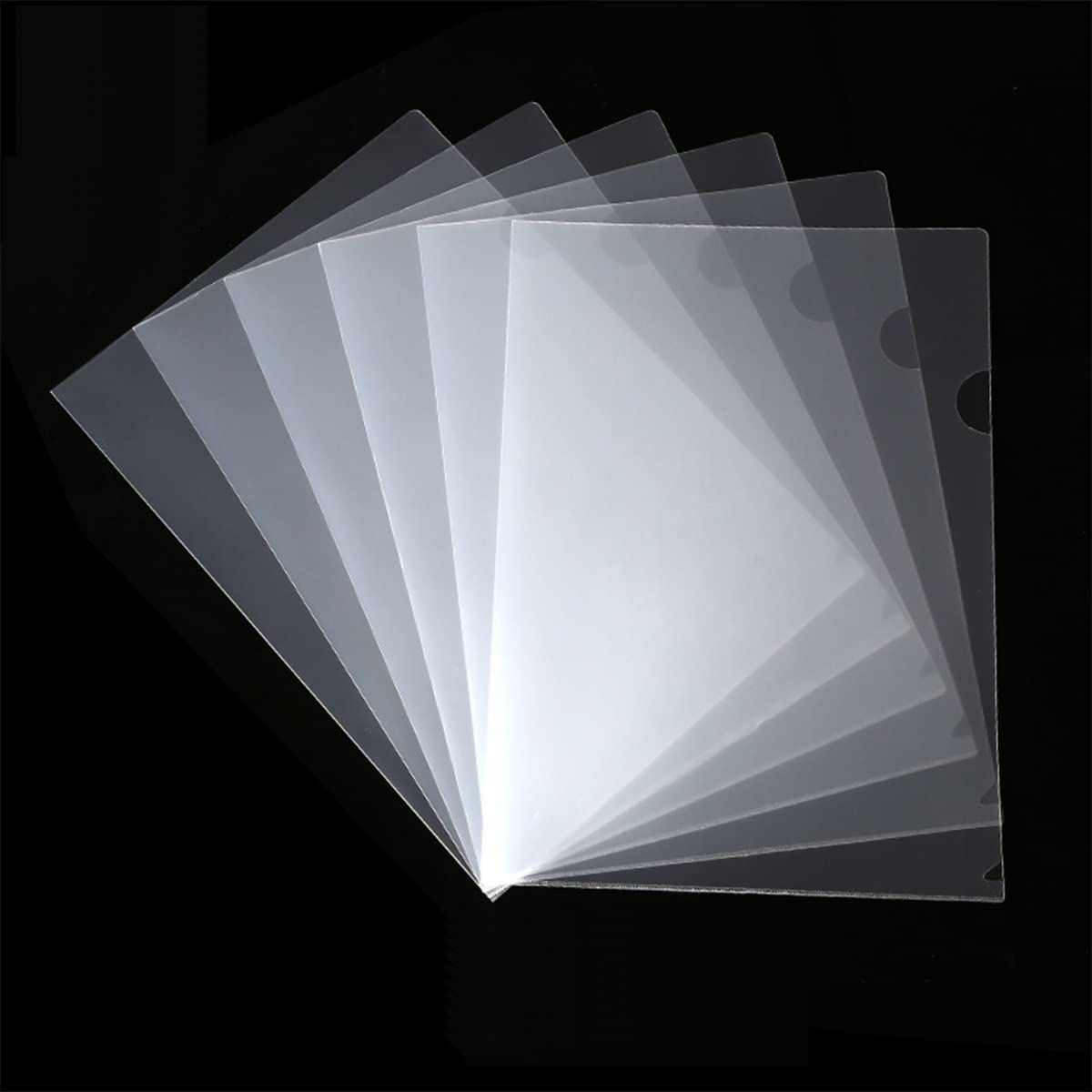 30pcs A4 Cut Flush Folders, BetterJonny 180μm L Shape Transparent File Cover Plastic Top & Side Open Document Wallet for School Office White