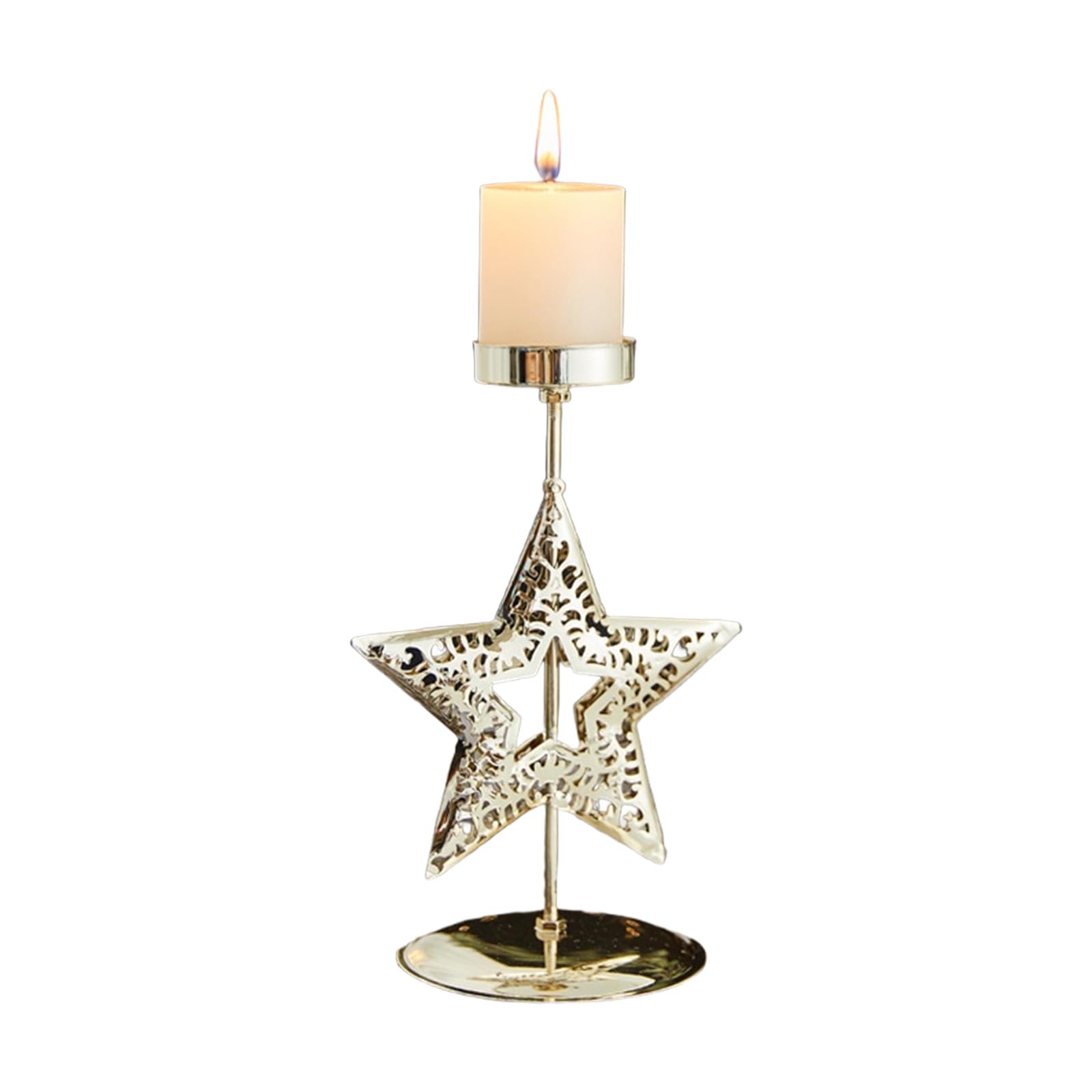 ordinarYone Christmas Candlestick Holders Iron Metal Taper Candle Holders Decorative Candle Stands for Xmases Party,Home Decorations