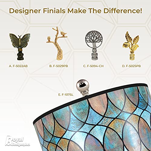 Image of Royal Designs, Inc. Trendy Decorative Handmade Drum Shade, Made in USA, 10in, HBC-8041-10-2, Cool Hues - 2 Pk