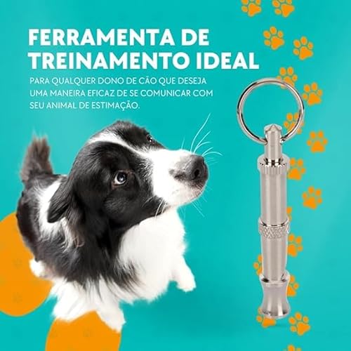 Apito de Adestramento para Cães: Treine Seu Pet de Forma Eficiente, Frequência de 8000 Hz a 48.000Hz