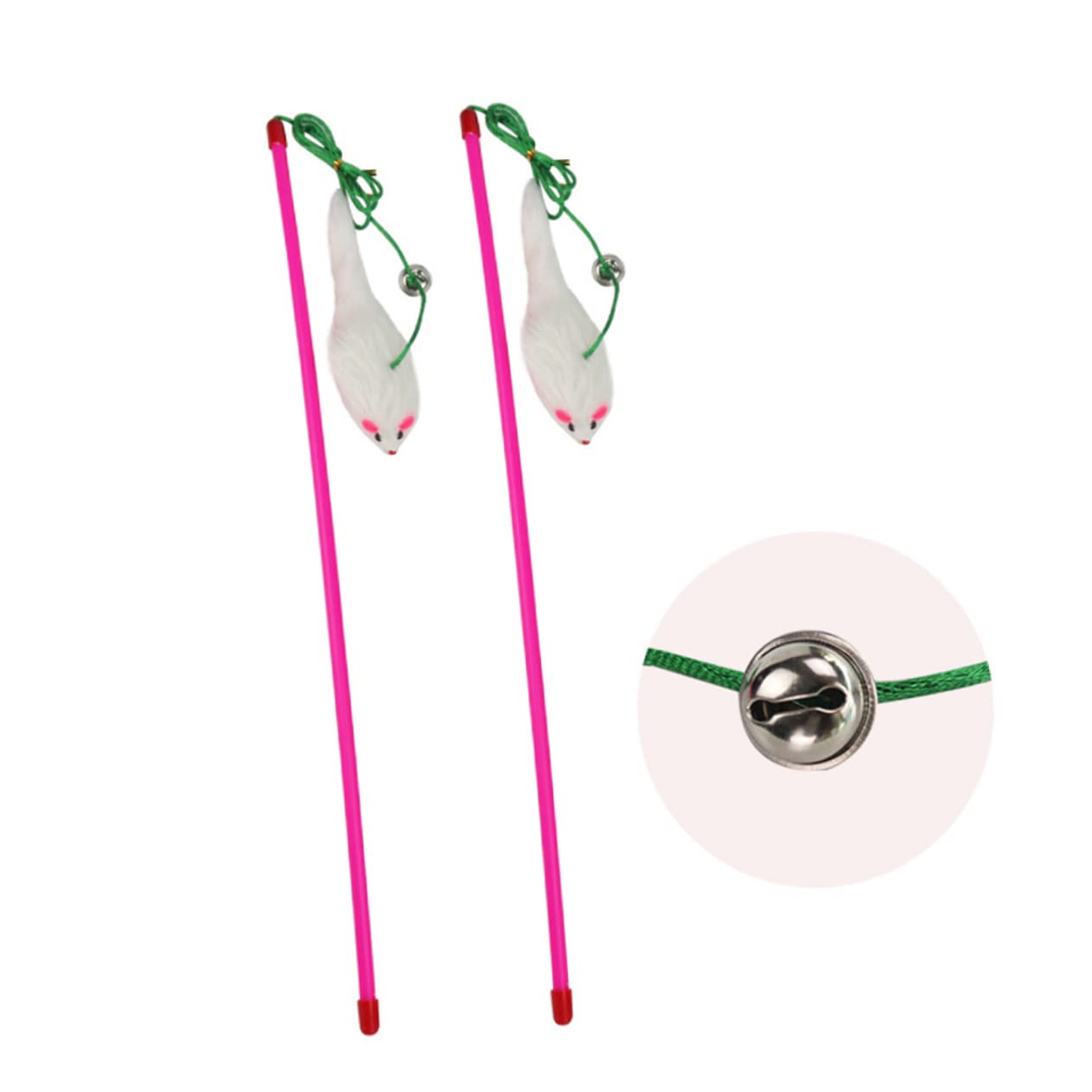 Yardwe 3sets Interaktive Plüsch Katze Spielzeug Kätzchen Teaser Stick Spielzeug Präsentieren 5 Stücke * 3