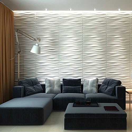 Image of Art3d Decorative 3D Wall Panel, 32 Sq.FT PVC Interior Wall Decor for Living Room, Bedroom, Lobby, Office, Shopping Mall, White