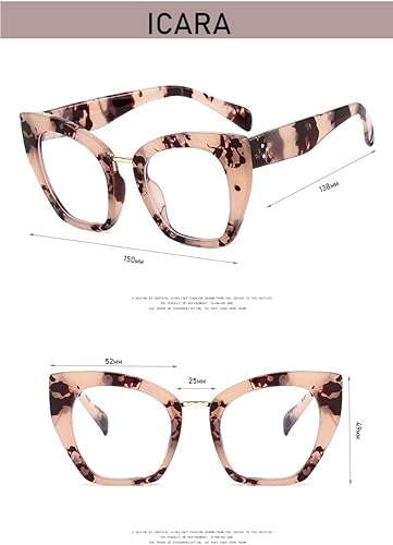 Miniatura 3 de ICARA Paquete de 3 lentes de lectura con bloqueo de luz azul, lectores de bisagra de resorte para mujeres y hombres, lentes de lectura de ojo de gato