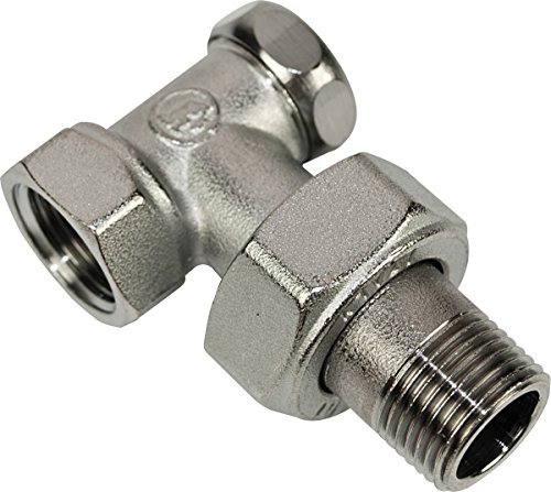 Preisvergleich Produktbild Radiatorverschraubung (Vernickelt * 1 / 2" * Eck)