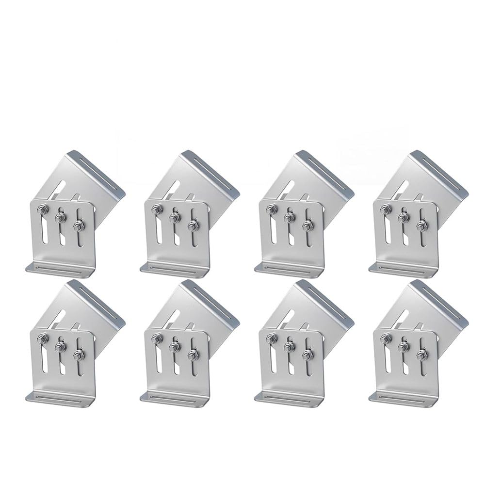 UDSKNV[KSL Solar Panel Tilt Mount Brackets(8 Pcs), Adjustable Angle for Rv,Roof Boat Rack Mount