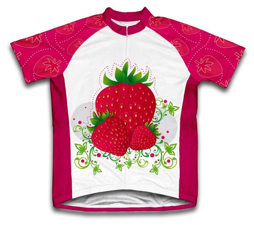 ScudoPro Strawberry Short Sleeve Cycling Jersey for Youth - Size M