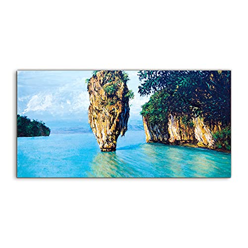 Image sur verre 140x70cm tableau décoration murale moderne salon motif mer