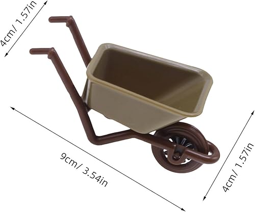 Miniatura 11 de Zerodeko 4 modelos de carrito de simulación, mini carretillas para casa de muñecas, accesorios de carretilla en miniatura para figuras de acción