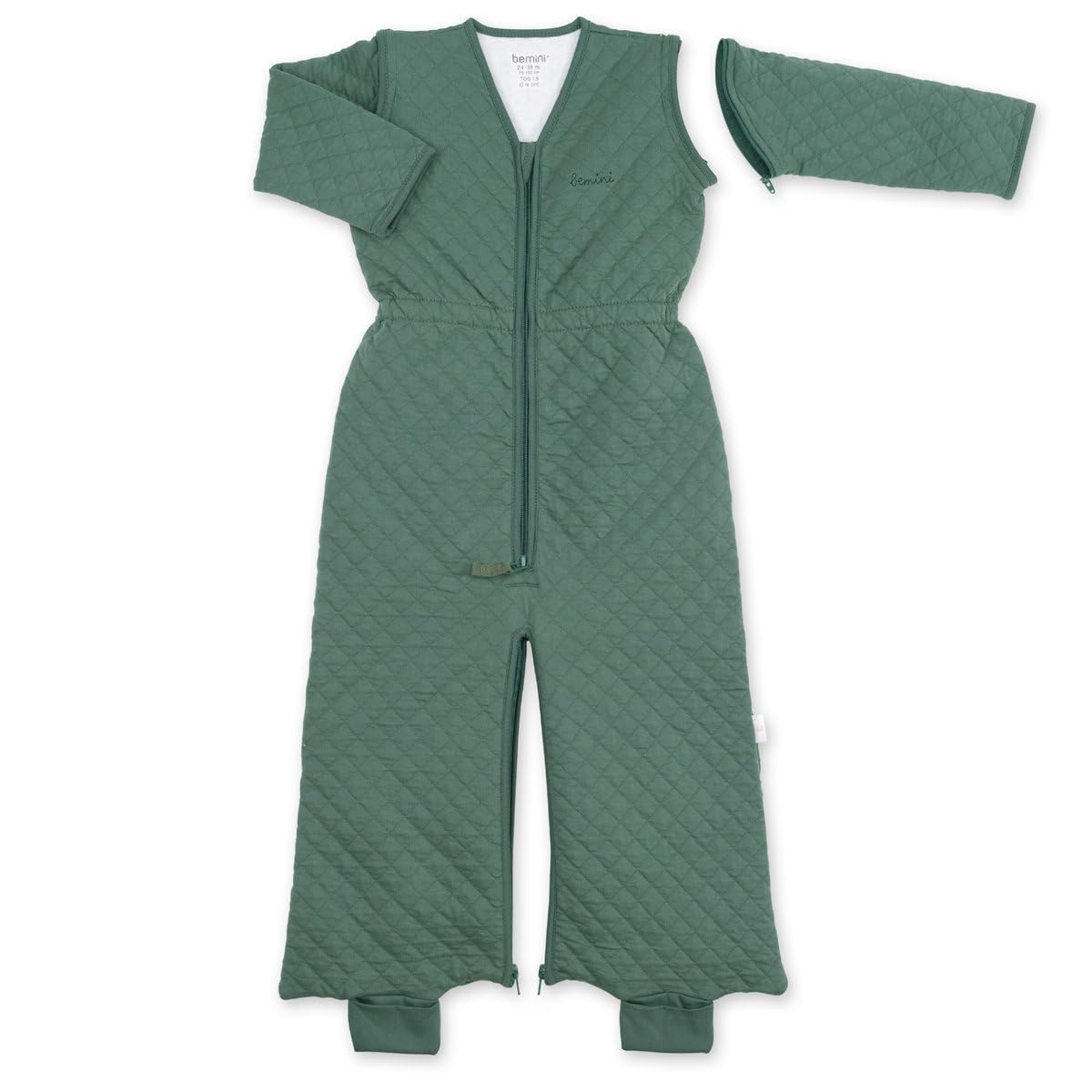 BEMINI Schlafsack Pady Quilted Jersey tog 1.5 Green