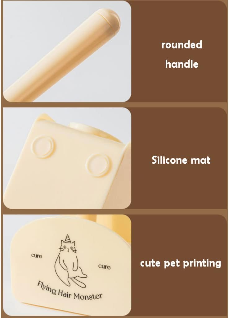 Lint Roller for Pet Hair Extra Sticky Lint Remover Yellow Cat & Dog Hair Roller for Couch Clothes Furniture Rodillo quitapelusas Fur Removal Tool