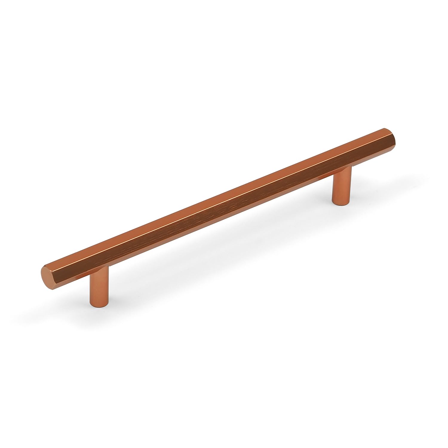 (160Mm Handle) Rose Gold Copper Hexagon Kitchen Cabinet Handles 5056767300360