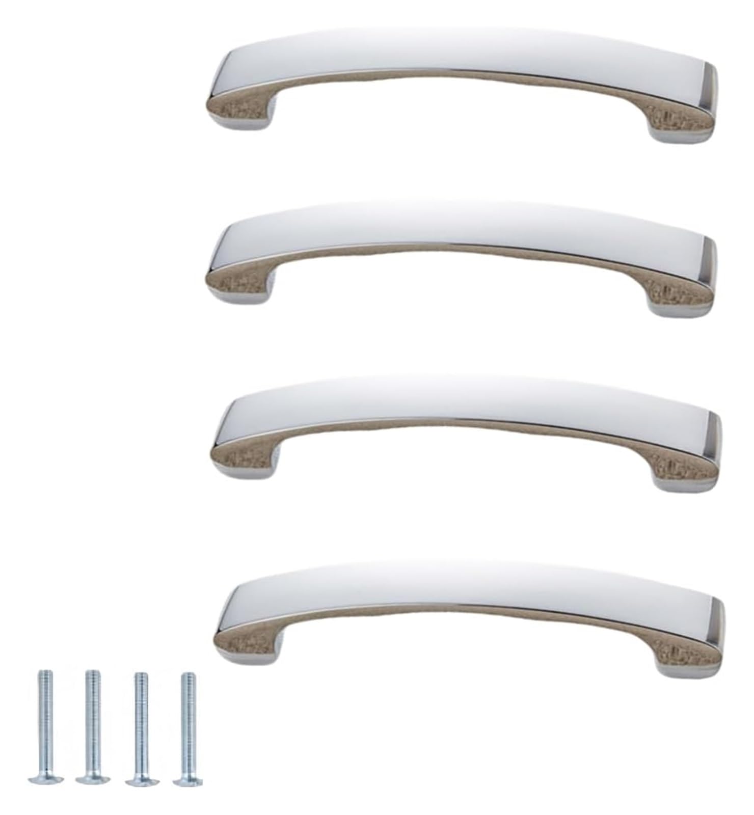 NLQCSXWEP Zinc Alloy Cabinet Bow Handle, Zinc Alloy Cabinet Drawer Pulls Bright Chrome 4 Pcs(E-96mm Bright Chrome)