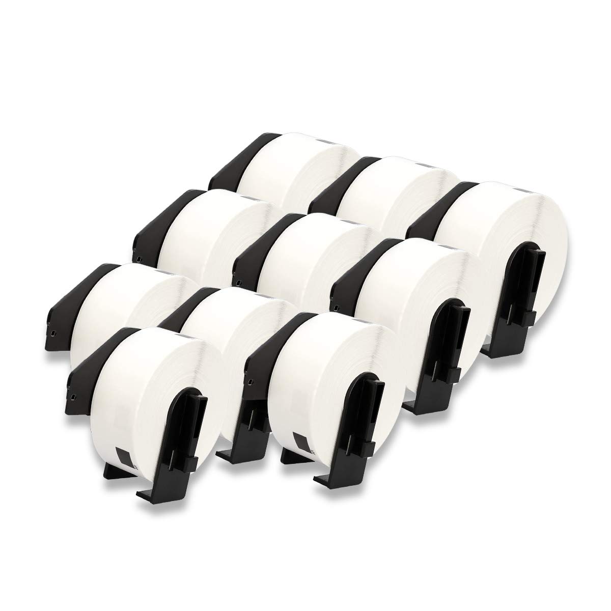 DOREE 10 Rotoli DK-11201 Etichette per indirizzi, compatibili con Brother DK-11201, 29 x 90mm, Per stampanti di etichette Brother QL-500,QL-550,QL-700,QL-800,QL-1050,QL-1100(400 etichette per rotolo)
