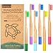 Cepillo de dientes de bambú, cepillos de dientes ecológicos para bebés, cepillo de dientes suave de viaje sin residuos, 6 paquetes