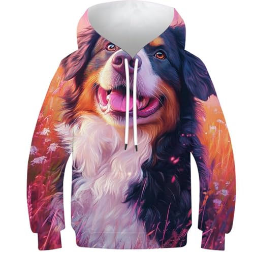 Sweat à capuche 3D chien pour garçon 9-11 ans vêtement automne