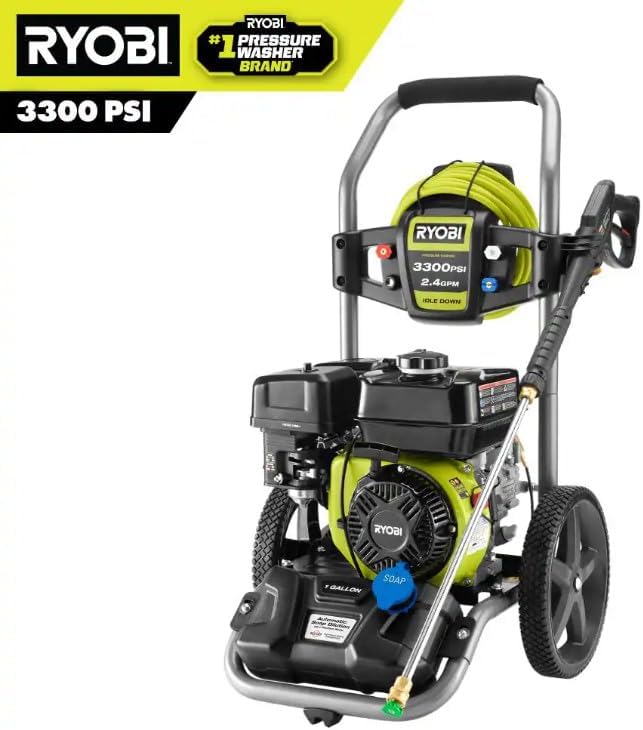 RYOBI 3300 PSI 2.4 GPM Cold Water Gas Pressure Washer with 212CC Engine RY80589