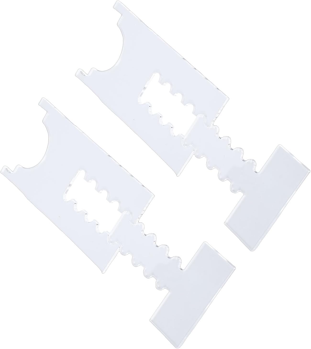 Generic 2 Pack Couch Wall Spacer, Clear Acrylic Adjustable Sofa Stopper Furniture Protector with No Tools Installation, for Preventing Fire Hazards from Electrical Outlets (5 Slots)