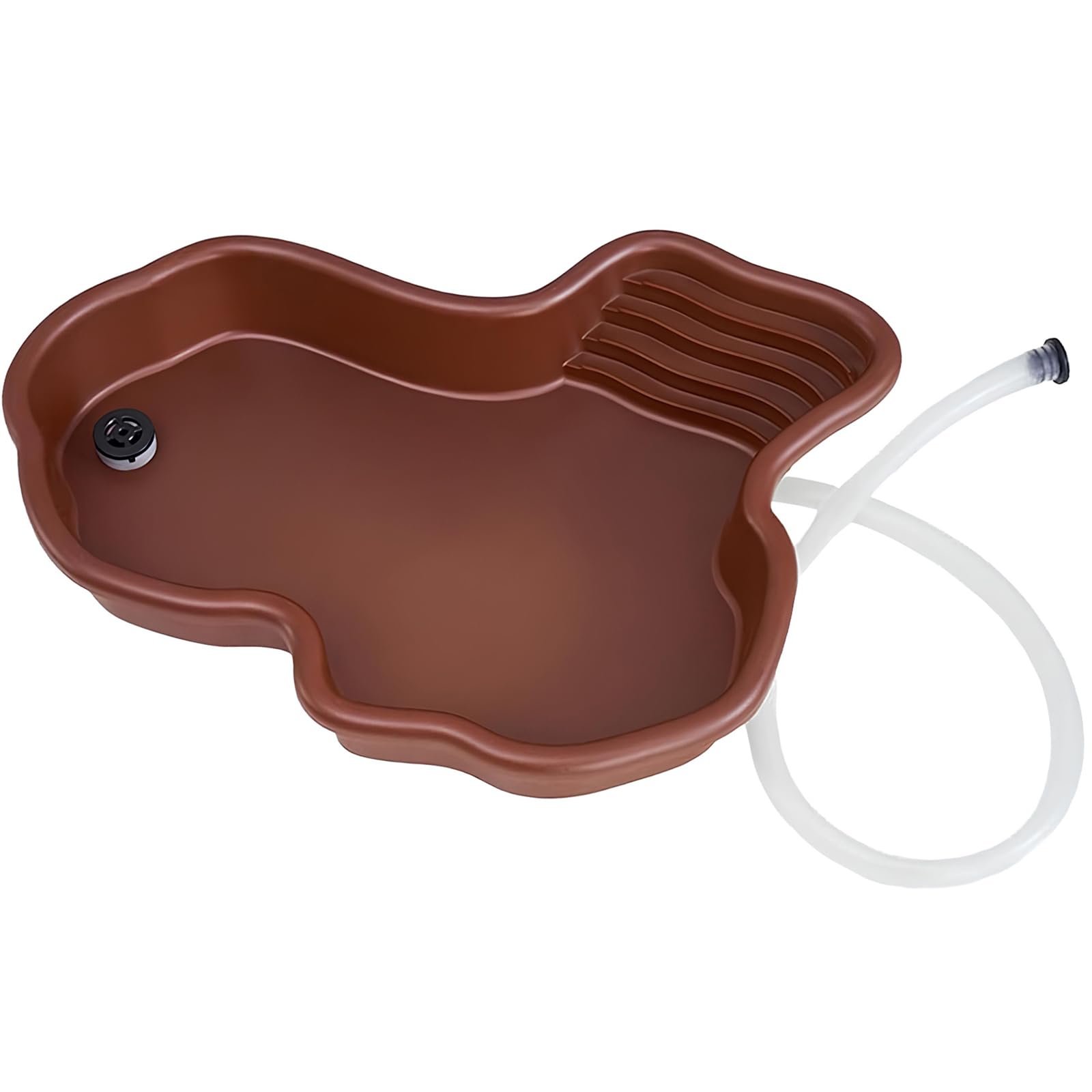 Gran Cuenco de Baño de Tortugas, Cuenco de Reptiles con Drenaje, Gran Cuenco de Agua de Reptil, Piscina para Reptiles Adecuado para Tortugas, Ranas Cornudas y Otros Anfibios y Reptiles(B)