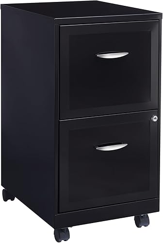 Miniatura 1 de Hirsh SOHO - Archivador móvil con 2 cajones, 18 pulgadas, color negro