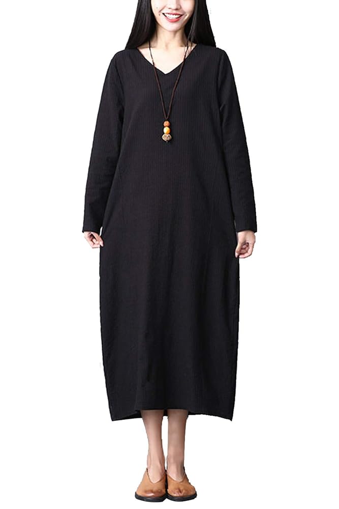 Abito Midi Donna Stampa Floreale - Taglie Forti - Maniche Corte E Scollo A V - Cotone Comodo - Con Tasche - Foto 11