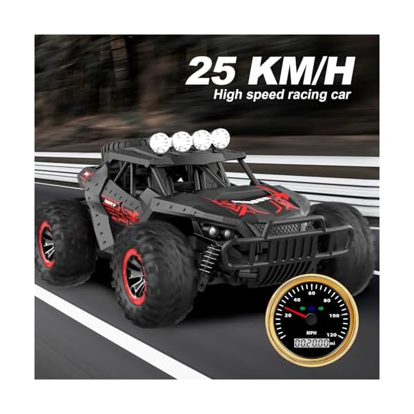 Ferngesteuertes Auto Offroad fÃ¼r Junge drauÃen mit 2-Akku 70 Minuten 1:16 MaÃstab RC Buggy 25KM/H 2,4 GHZ Funkfernsteuerung Rennwagen Crawler Truck GelÃ¤ndewagen Car Spielzeug (klassisch) – Bild 5