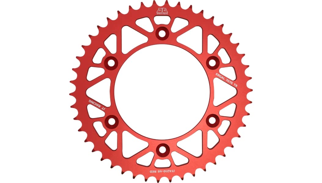 JTJT Sprockets JTA215.56RED Red Racelite Anodized Aluminum 7075 T6 Rear Sprocket, Single