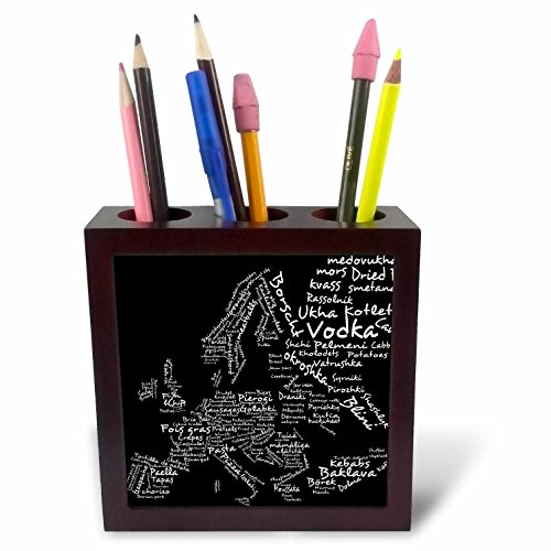Carrelage porte-stylo de bureau en céramique bicolore 12,7 cm