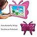 Tading Kids Case for Samsung Galaxy Tab A 7.0, Children Friendly Lightweight and Shockproof EVA Foam Full Protection Stand Cover for SM T280 T285 (Not Fit SM Tab A10.1/9.7/8.0) - Cute Butterfly/Rose
