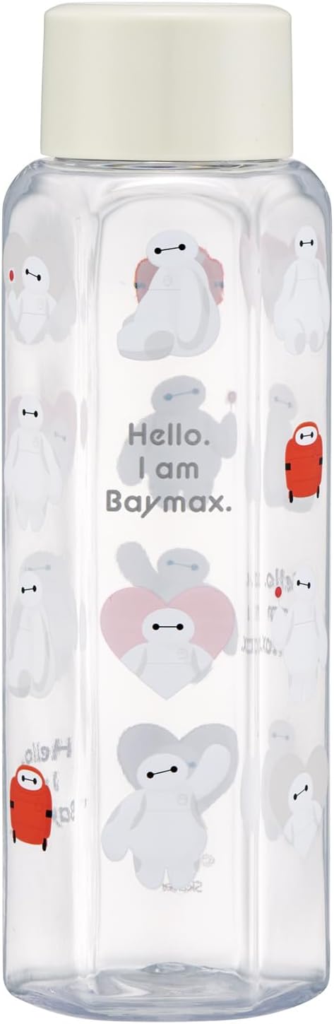 Skater Sweet PDH4-A Hexagonal Direct Drinking Water Bottle, Plastic, Blow Bottle, Lightweight, 11.8 fl oz (350 ml), Disney Baymax