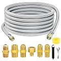 24 FT Propane Hose Extension-High Pressure Braided Gas Line Hose Propane Conversion Kit for BBQ Grill, Fire Pit, Heater (24FT)