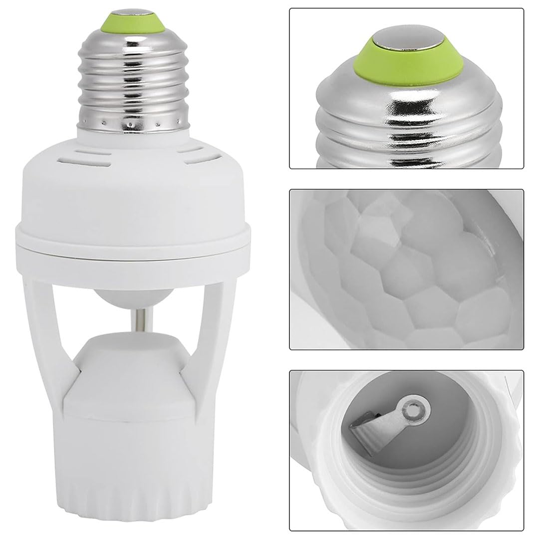 Parcbeny 24272 360° PIR Hareket Sensörlü E27 Lamba Duy Uyumlu Adaptörü Zaman Ayarlı AC 100V-240V 60W Max