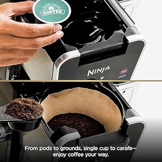 Ninja CFP301C DualBrew Pro Système de café spécialisé, dosette à portion unique, cafetière goutte à goutte de 12 tasses (version canadienne), noir