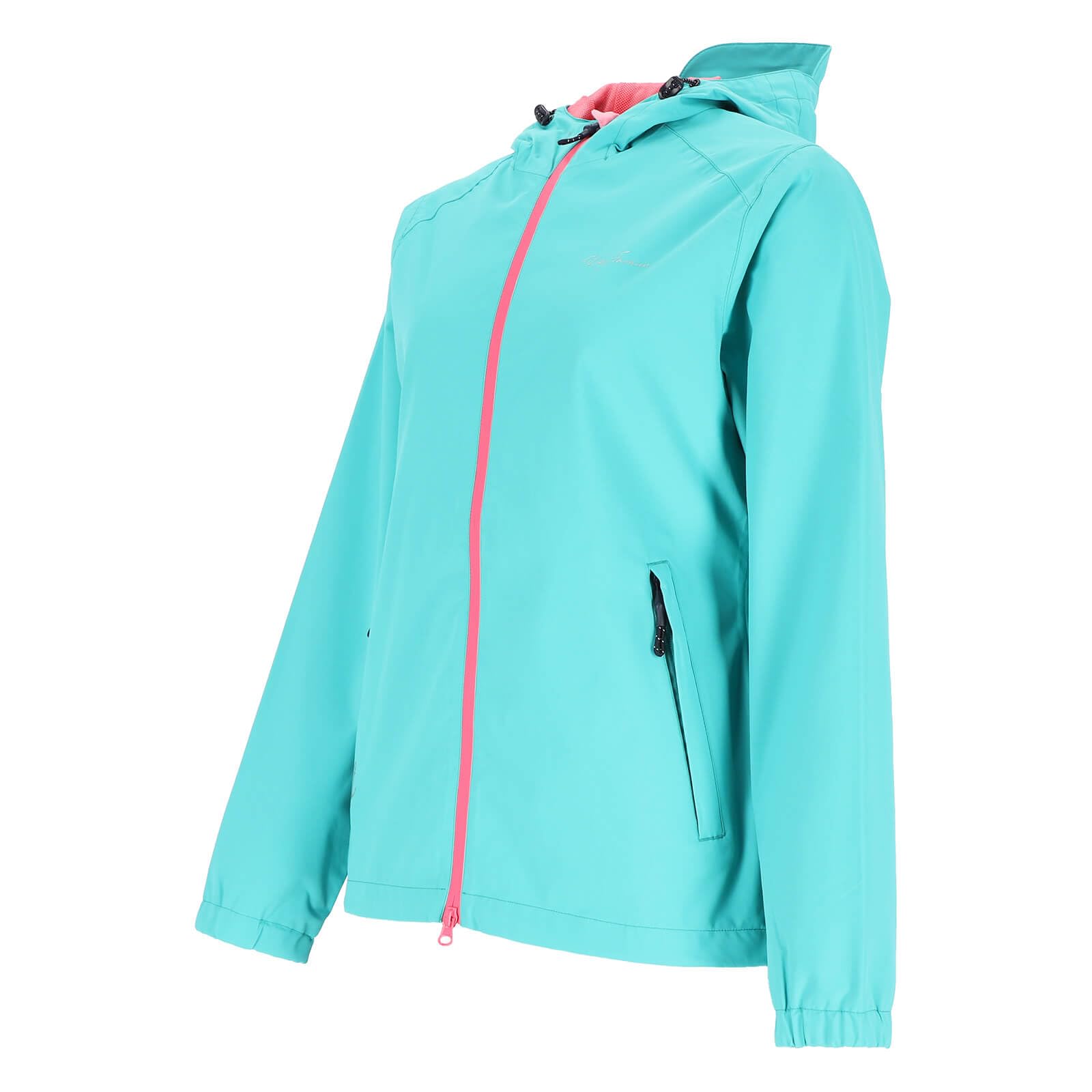 Dry Fashion Damen Funktionsjacke Spiekeroog - Fahrradjacke Navy, Größe 48 | Wind- & wasserdicht, Verschweißte Nähte, Wasserdichter 2-Wege-Reißverschluss, Kapuze verstellbar mit Vorderschirm, Einrollbar