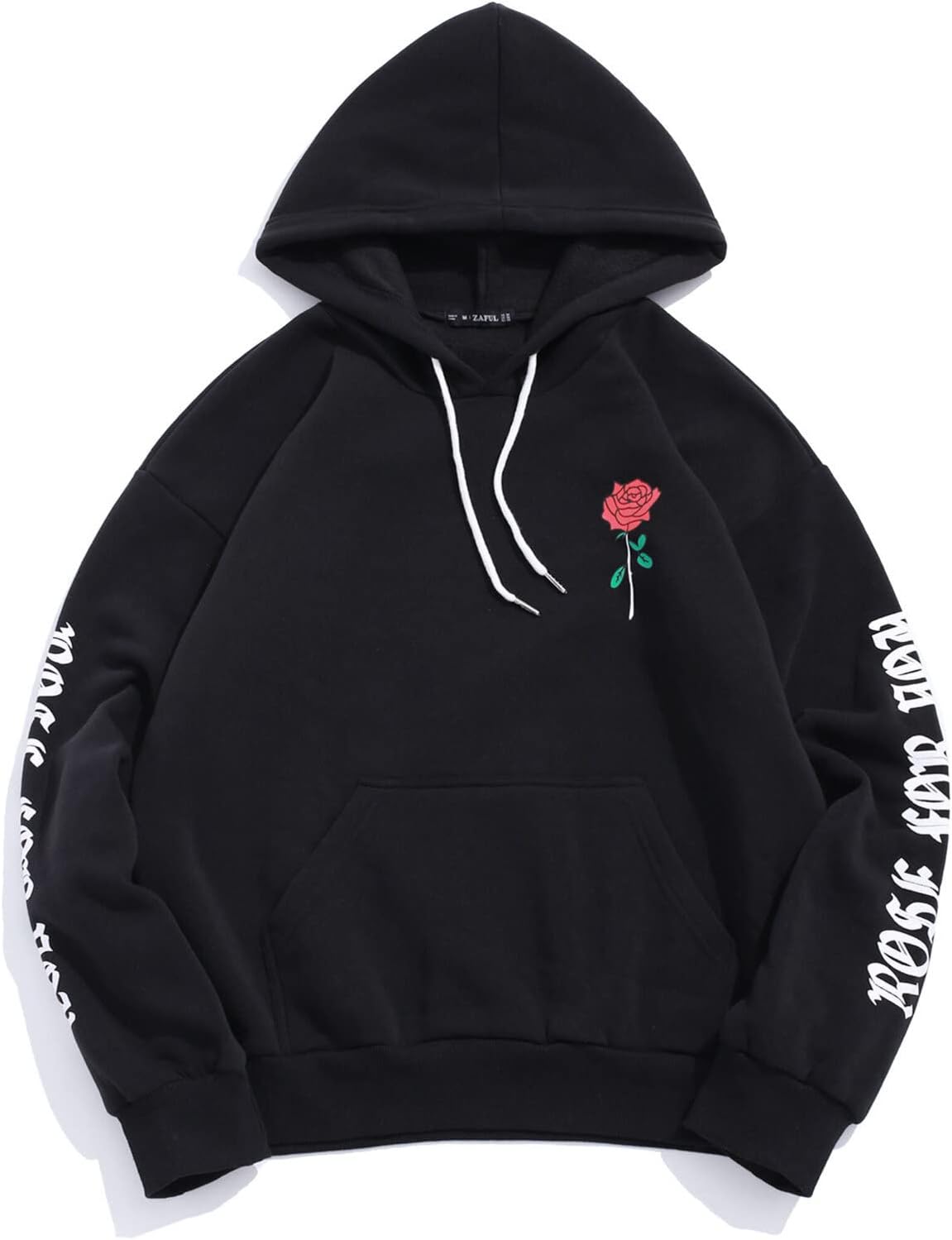 ZAFUL Men's Fluffy Polar Fleece Sweatshirt NEW YORK Embroidery Colorblock Half Zip Unisex Hoodie - Image 3