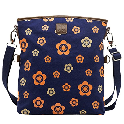 Anyu Mujer Canvas Bolsos Bandolera Impresión Messenger Bolso Shopper Bolso 007