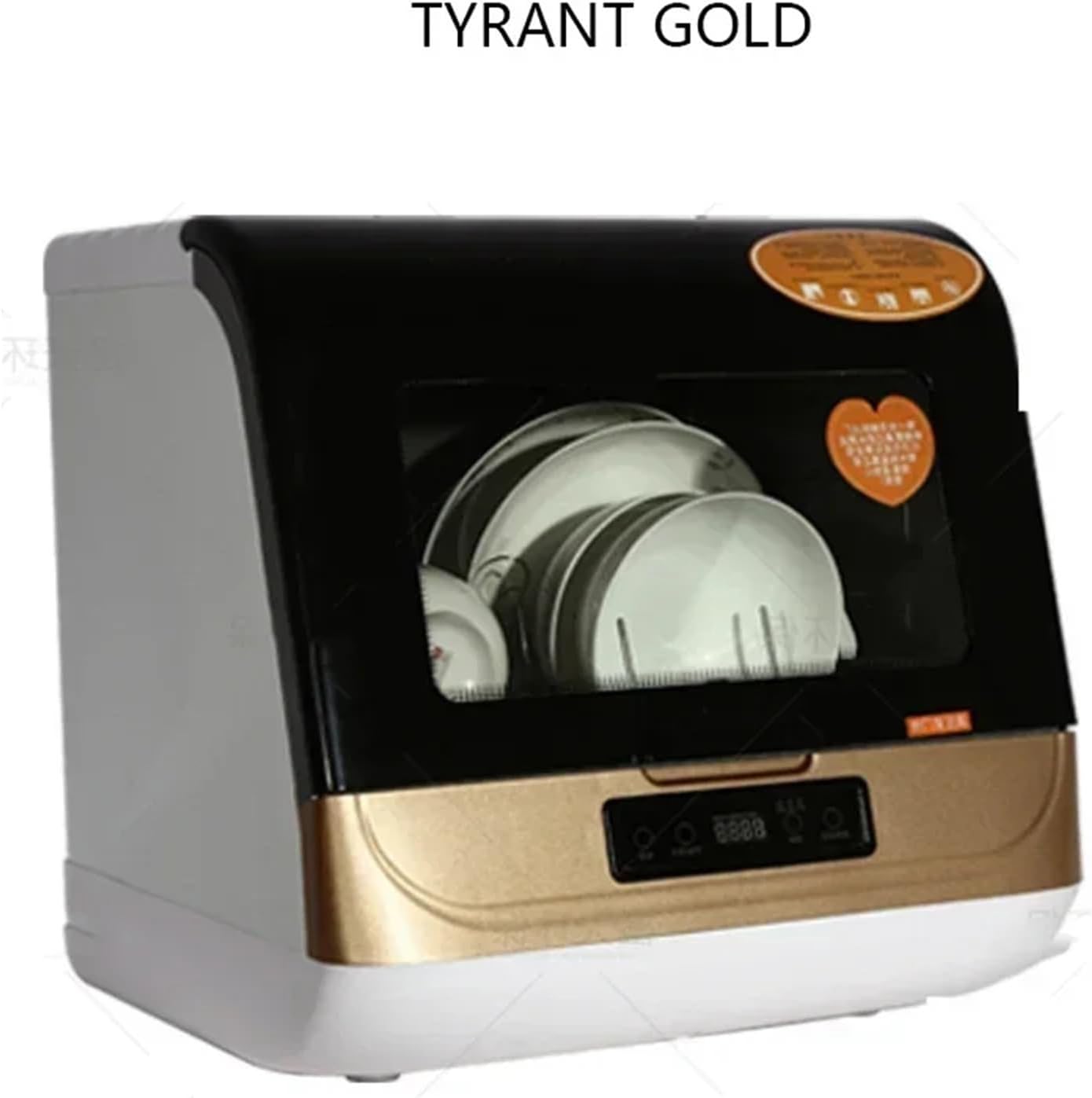 Countertop Dishwasher. Portable Drying Storage And Washing Integrated Intelligent Dishwasher Household Multifunctional .Space Saving(Black)