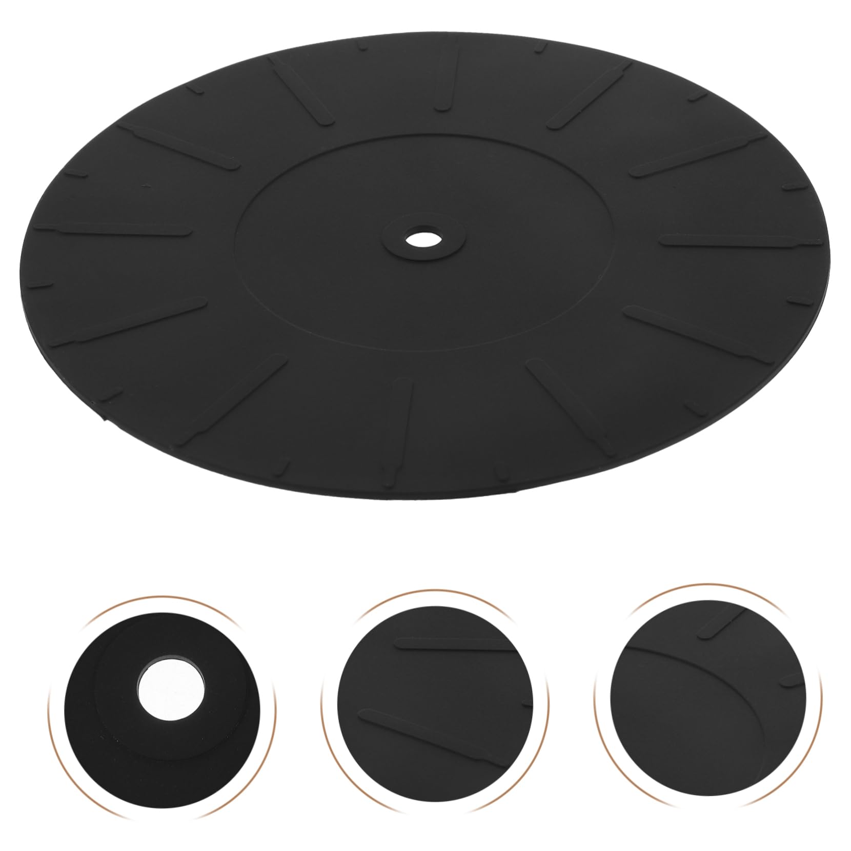 VILLCASE Silicone Turntable Mat Static Vinyl Record Player Protective Pad Cushioned Slipmat for Reduced Vibration Enhanced Record Adhesion Essential Vinyl Player Accessory