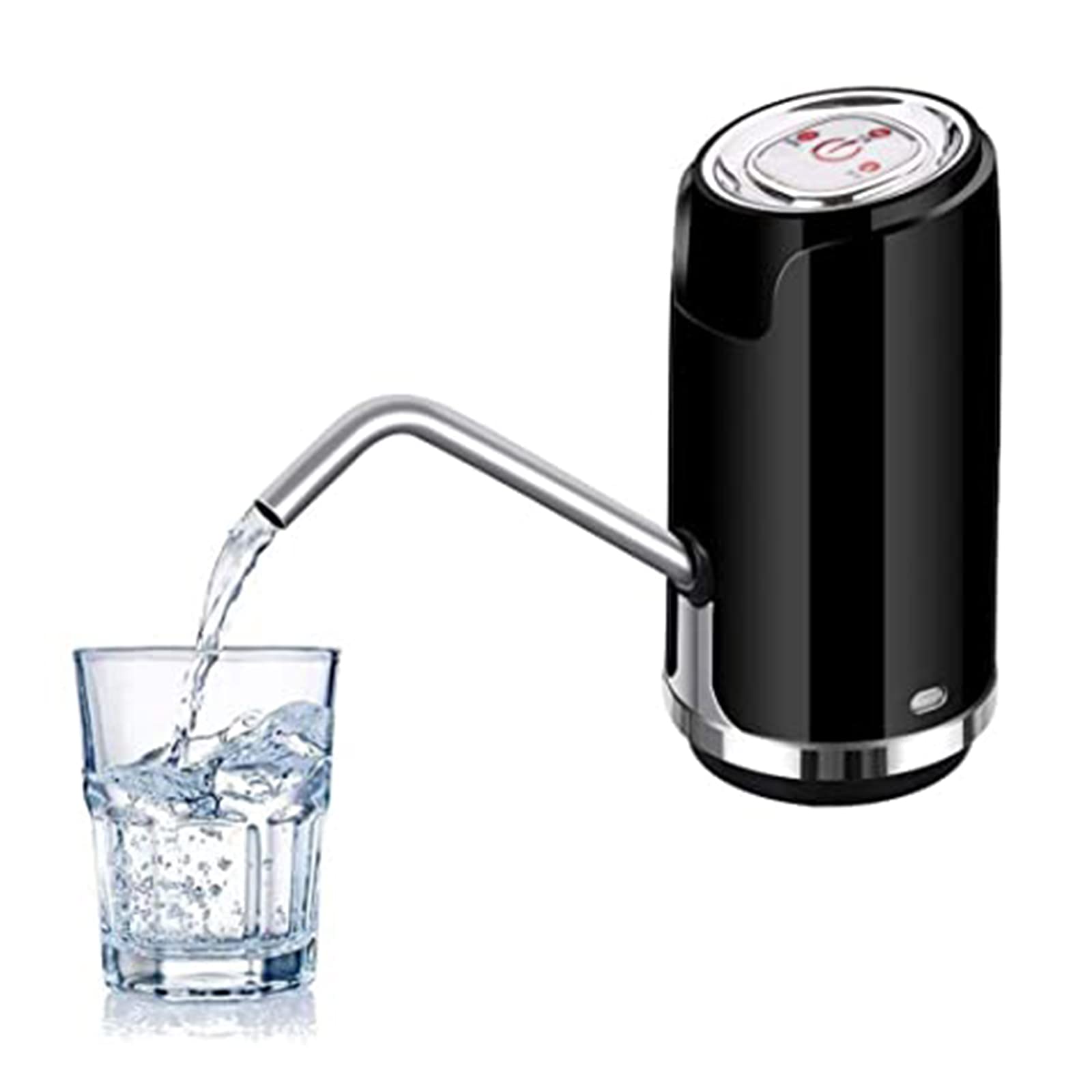 Water Bottle Pump, USB Charging Universal Electric 5 Gallon Water Dispenser Improved Portable Bottle Water Pump (Black)