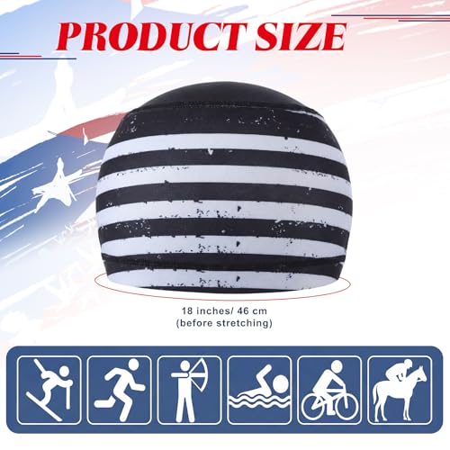 Image of Geyoga 4 Pieces Cooling Skull Cap Helmet Liner Sweat Wicking Beanie Head Wrap Bandana for Cycling Running Men Women