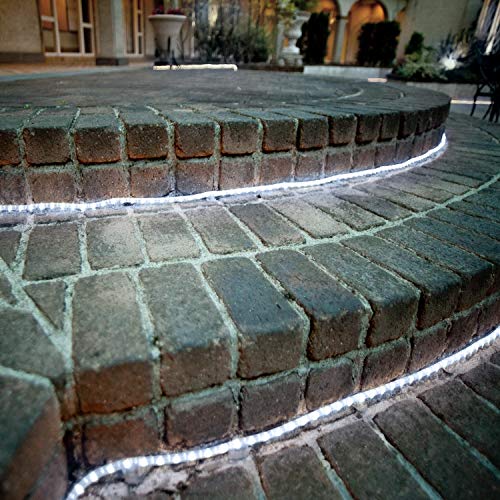 Tupkee LED Rope Light Cool-White - 24 Feet (7.3 m), for Indoor and Outdoor use - 10MM Diameter - 144 LED Long Life Bulbs Rope Tube Lights