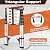 Soctone Telescoping Ladder, 10.5 FT Button Retraction Aluminum Extension Ladder with 2 Triangle Stabilizers, Multi-Purpose Ladder with Slow Down Design, 330lbs Max Capacity for House Daily Life