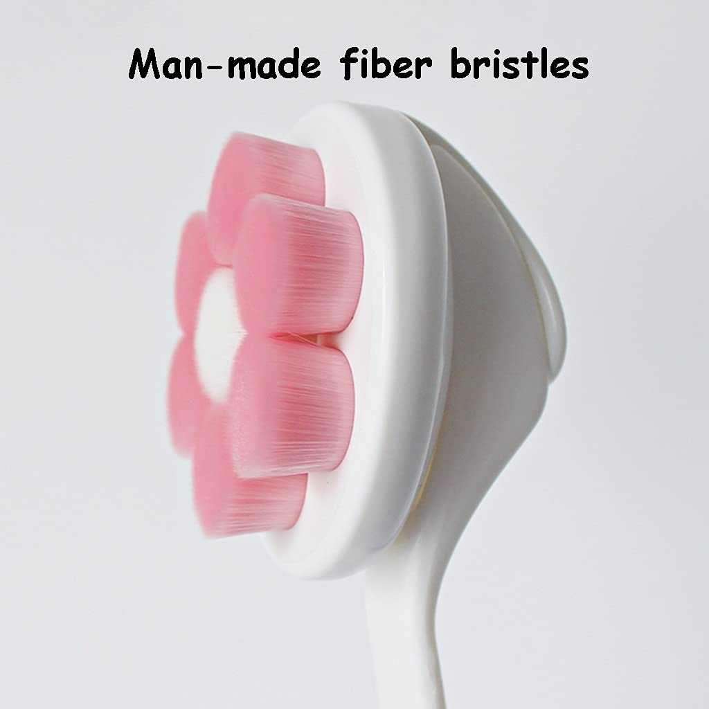 Cepillo para la Espalda Cepillo para el Cuerpo de Doble propósito Desmontable con Mango Largo, Cepillo para baño con Mango Antideslizante ergonómico ABS, cerdas Suaves de Fibra sintética (C
