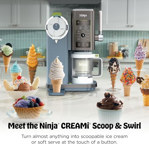 Image of Ninja Creami Scoop & Swirl 13-in-1 Ice Cream and Soft Serve Maker, NC701ND