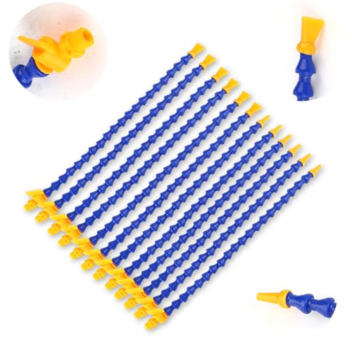 Agatige Plastic 12pcs Round Flat Nose Lathe CNC Machine Coolant Pipe Hose 1/4