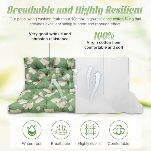 Coussin banc extérieur imperméable 150x100 résout l'assise dure de la balancelle - 7