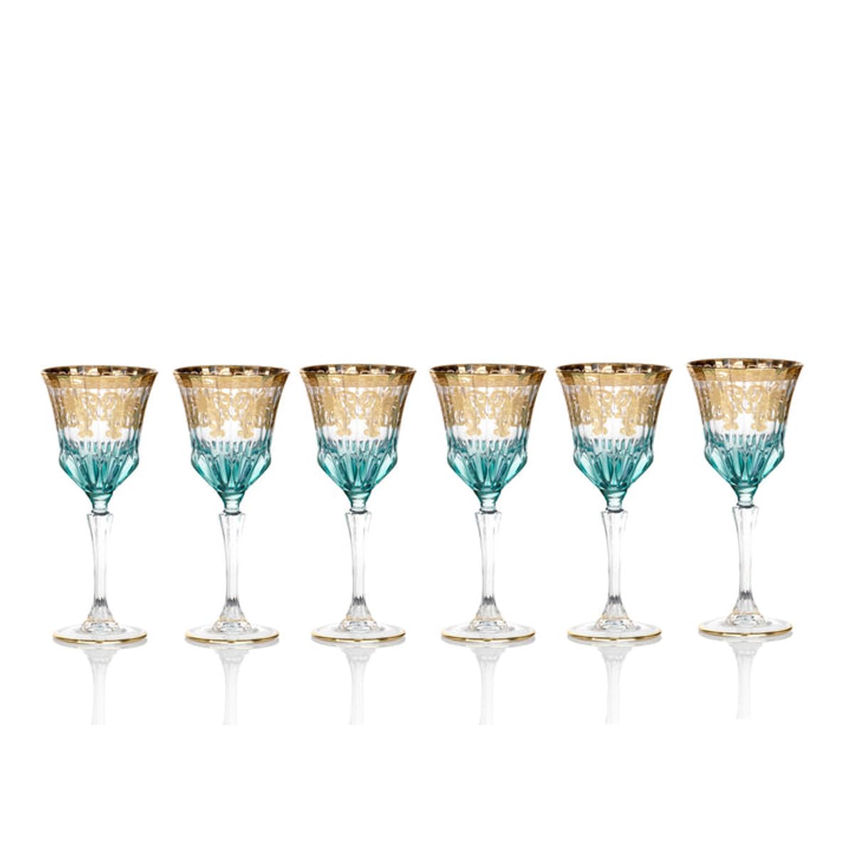HOMEHUT Collection Elegant and Modern Crystal Wine Goblet Set for Hosting Parties and Events - Set of 6