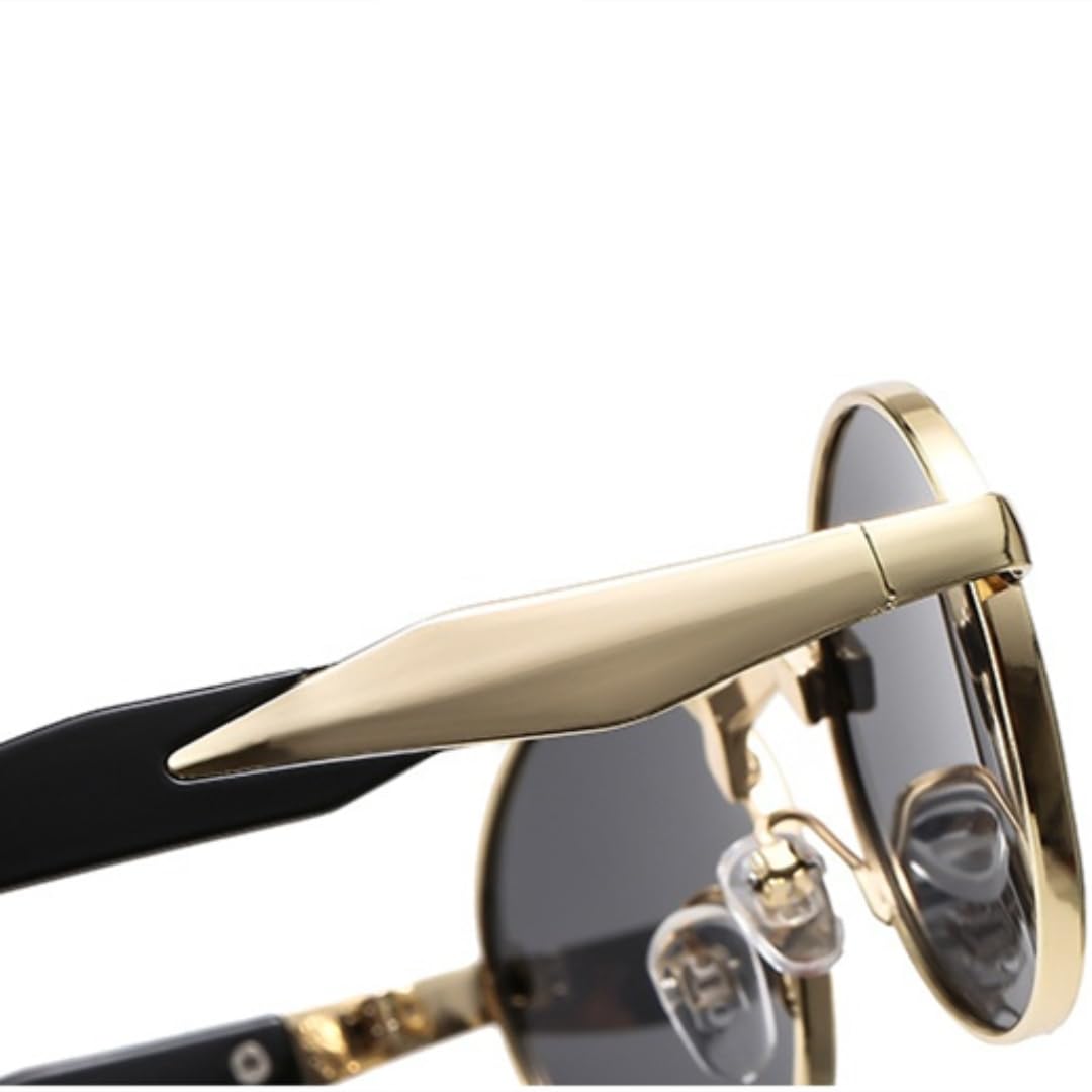 Gafas de sol ovaladas estilo punk retro para mujer y hombre, para conducir al aire libre, con protección UV400