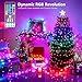 BrizLabs Valentine Fairy String Lights, 33ft 100 LED Color Changing Christmas Fairy Lights with Remote Timer, USB Pink White Fairy Light Music Sync RGB Twinkle Light for Xmas Halloween Party Wedding