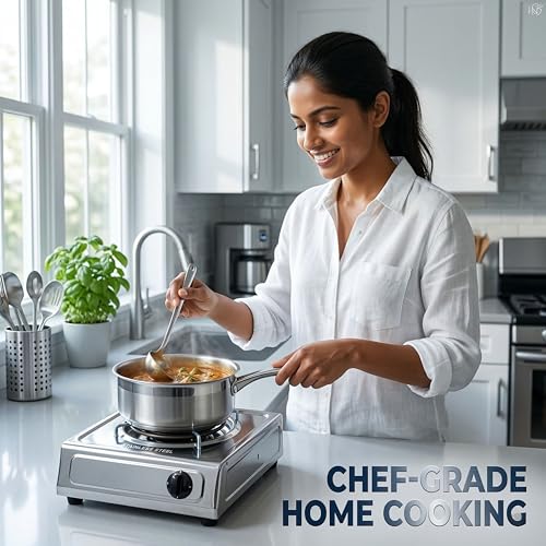 Image of Drumstone 2000W Electric Coil Hot Plate | Single Burner Portable Electric Stove with Adjustable Temperature, Stainless Steel Body & Indicator | for Home, Hostel, Office & Travel Use